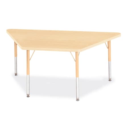 Jonti-Craft Berries Trapezoid Activity Tables, 30 in. x 60 in., E-height, Maple/Maple/Camel 6443JCE251